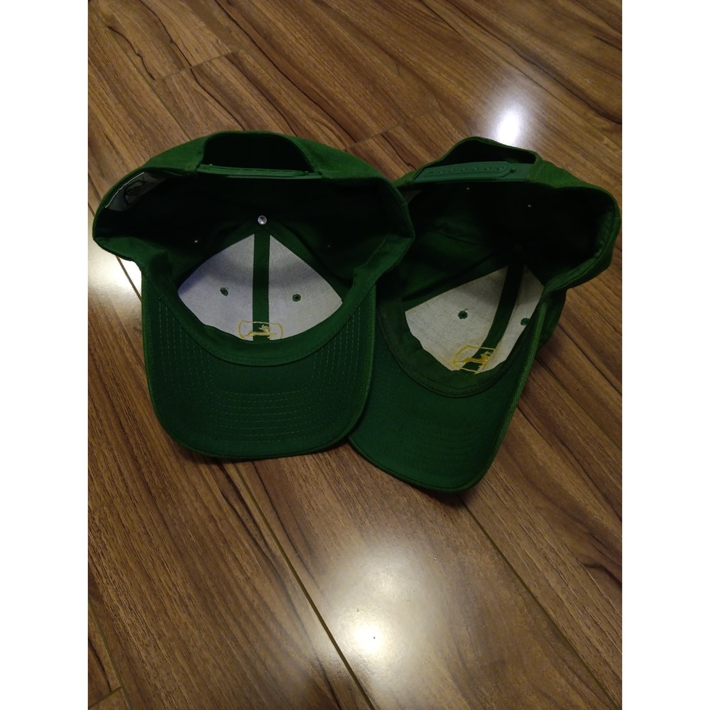 Vintage John Deere Tractors MPC Promotions Hat Cap Green Adult Snapback Lot Of 2 - Picture 5 of 9